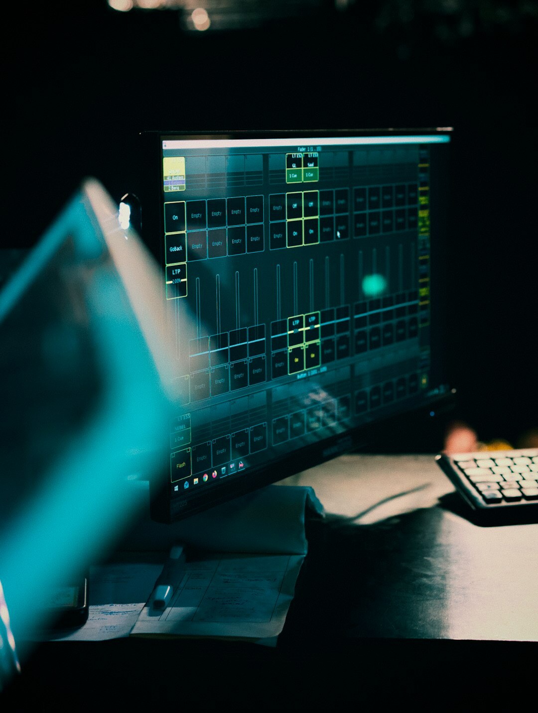 Video editor preparing a press report on a workstation